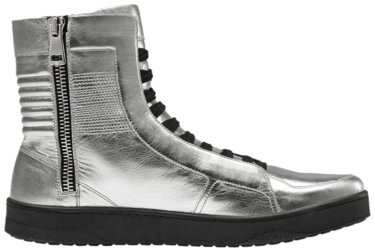 Gucci Leather Nappa Silk High Silver