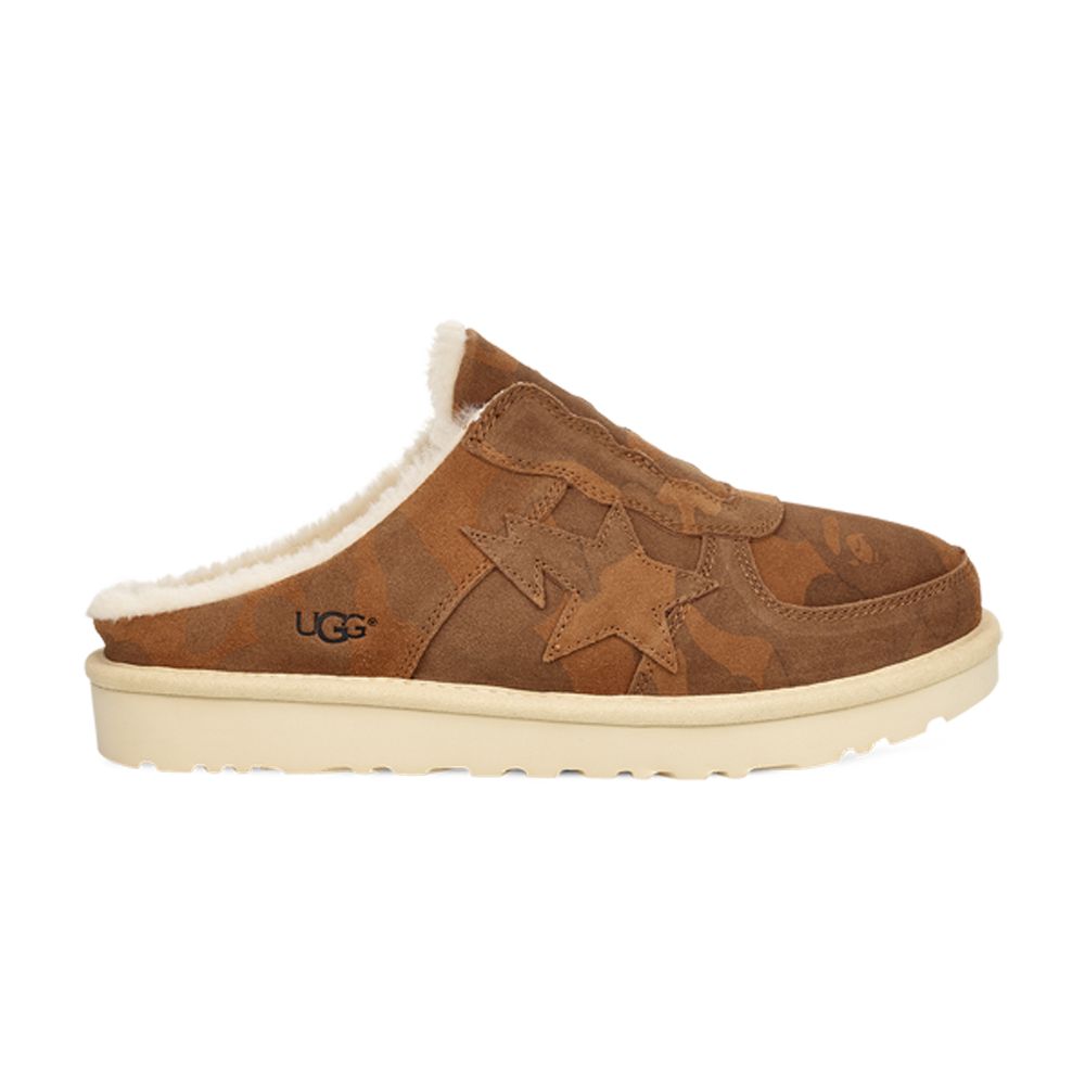 UGG A Bathing Ape x Tasman Slip-On 'Chestnut Camo' | Brown | Men's Size 3.5 - 1104643