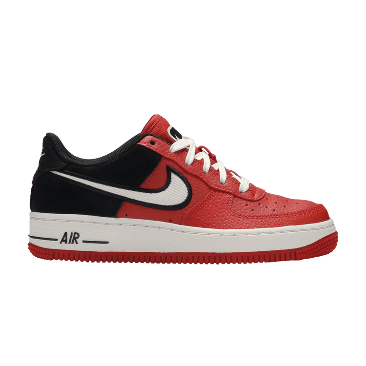 Red and black air force 1 lv8 hot sale