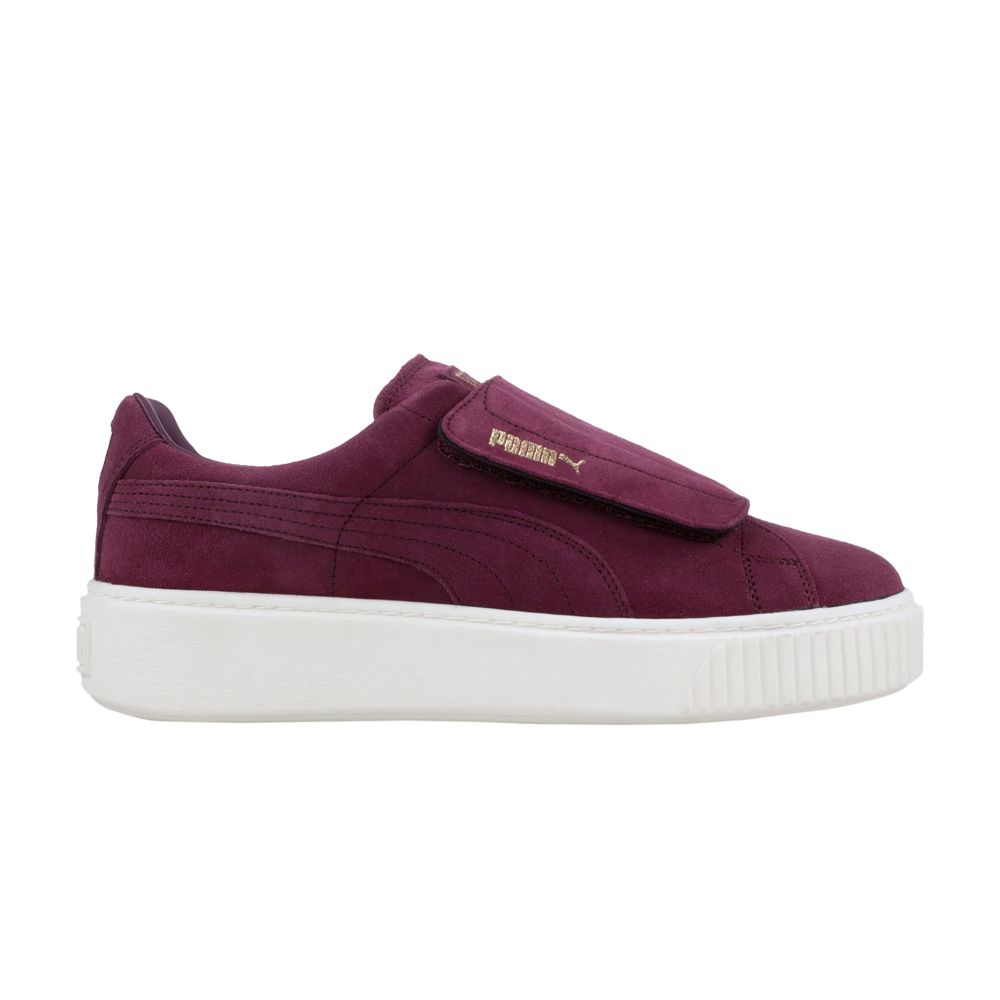 Pre-owned Puma Wmns Suede Platform Strap 'deep Purple'