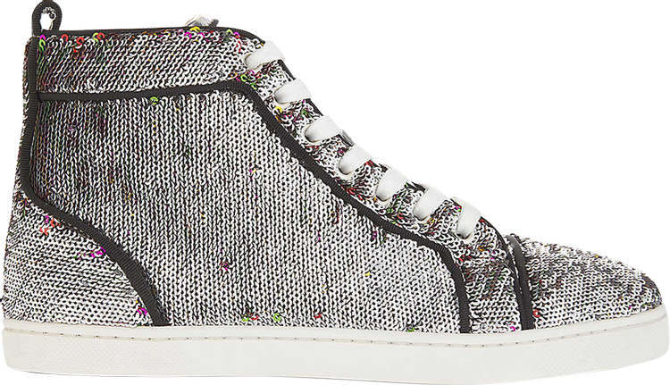 Christian Louboutin Women's Bip Bip Sneakers Embossed Leather and Suede Neutral