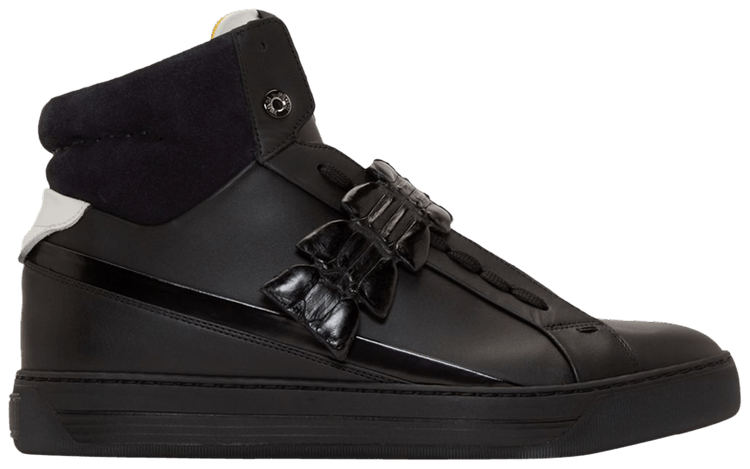 Fendi Croc Strap Leather High Black