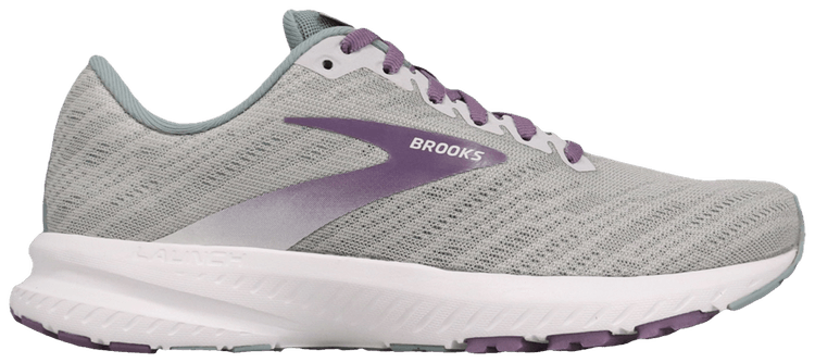 Brooks Wmns Launch 7 Wide Grey Purple White
