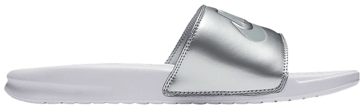 Nike Wmns Benassi JDI Slide White Wolf Grey