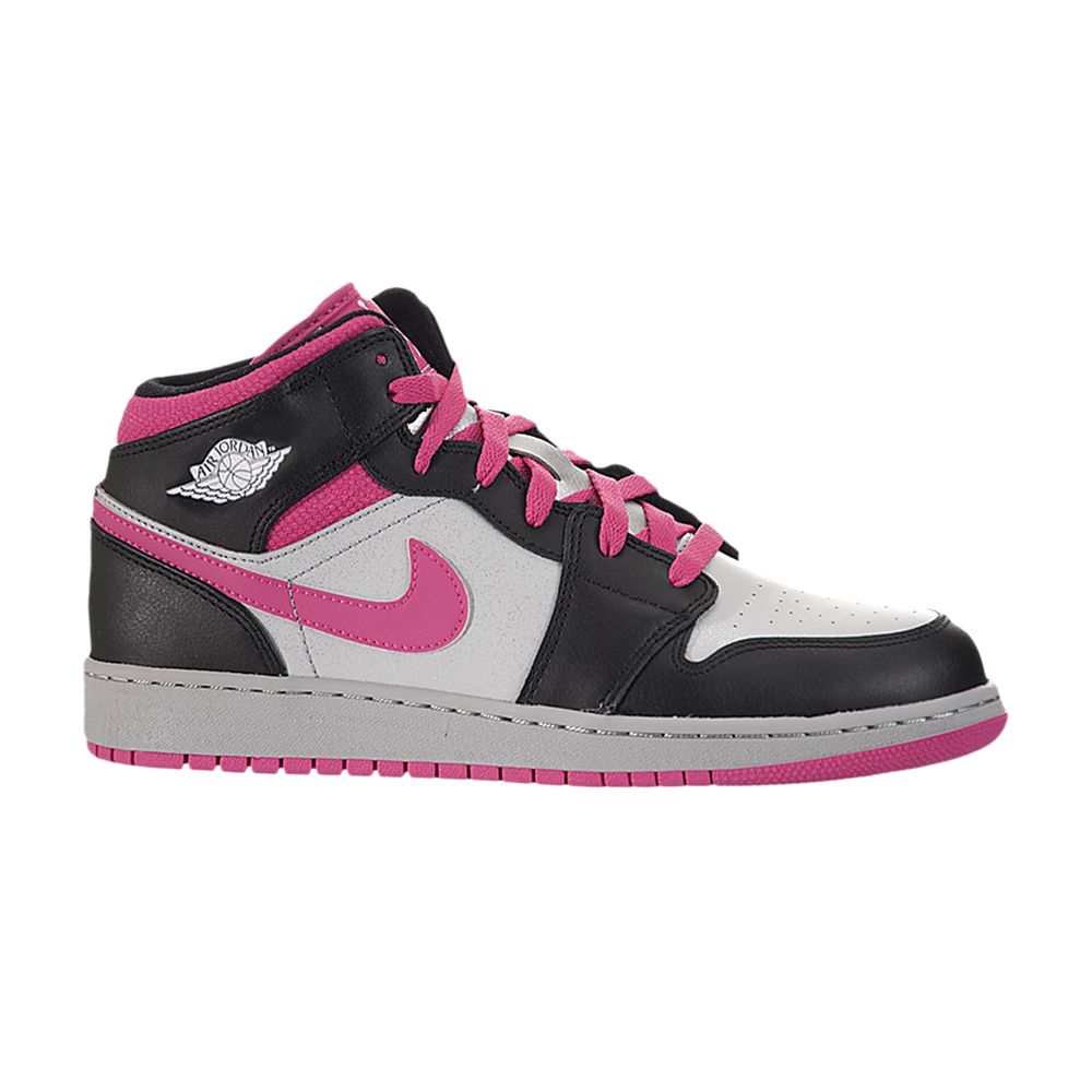 Air Jordan 1 Mid GS 'Black Vivid Pink' | Kid's Size 4 - 555112-009