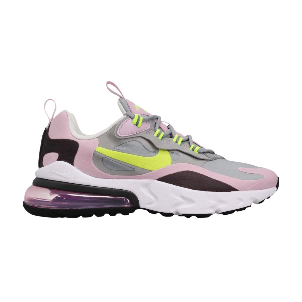 Nike Air Max 270 React GS 'Lemon Venom' | Grey | Kid's Size 3.5