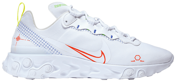 在庫文の必須!★NIKE REACT ELEMENT 55 SCHEMATIC WHITE Buy React Element 55 'Schematic' - CU3009 101 | GOAT