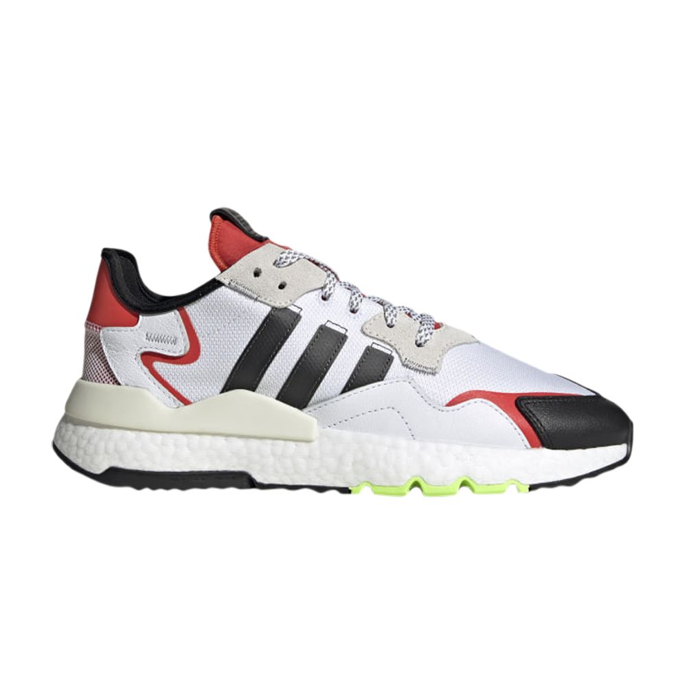 adidas Nite Jogger 'Hi Res Red' | White | Men's Size 9