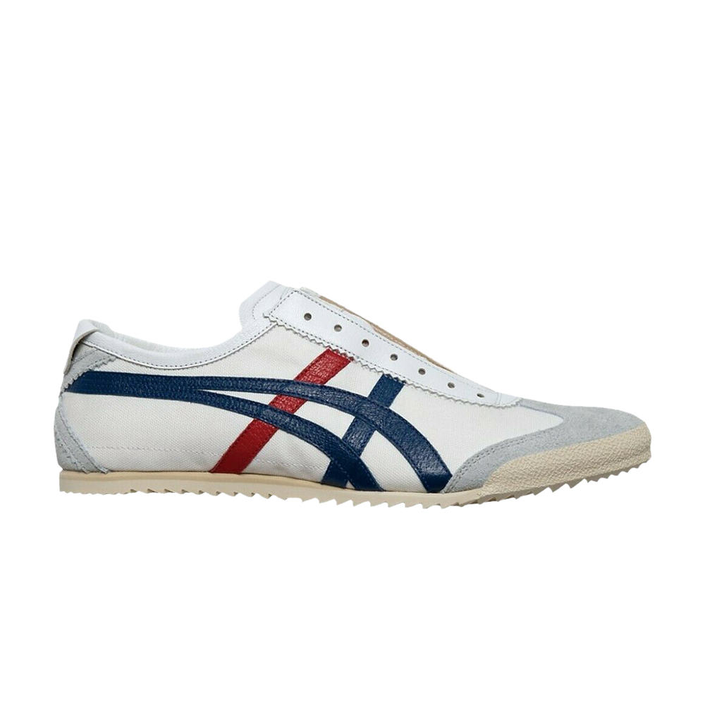 Pre-owned Onitsuka Tiger Mexico Slip-on Deluxe 'white Blue Red'