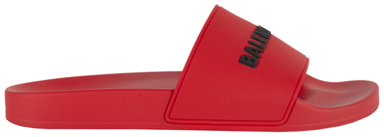 Balenciaga Pool Slides Red Black
