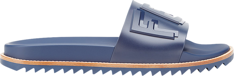 Fendi Slides 'Logo Print - Blue'
