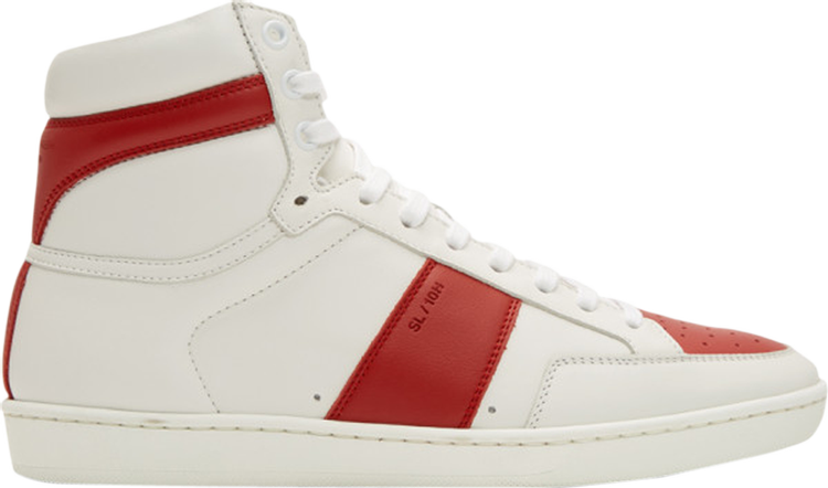 Saint Laurent Signature Court Classic SL/10H High Top Sneaker 'White Red'