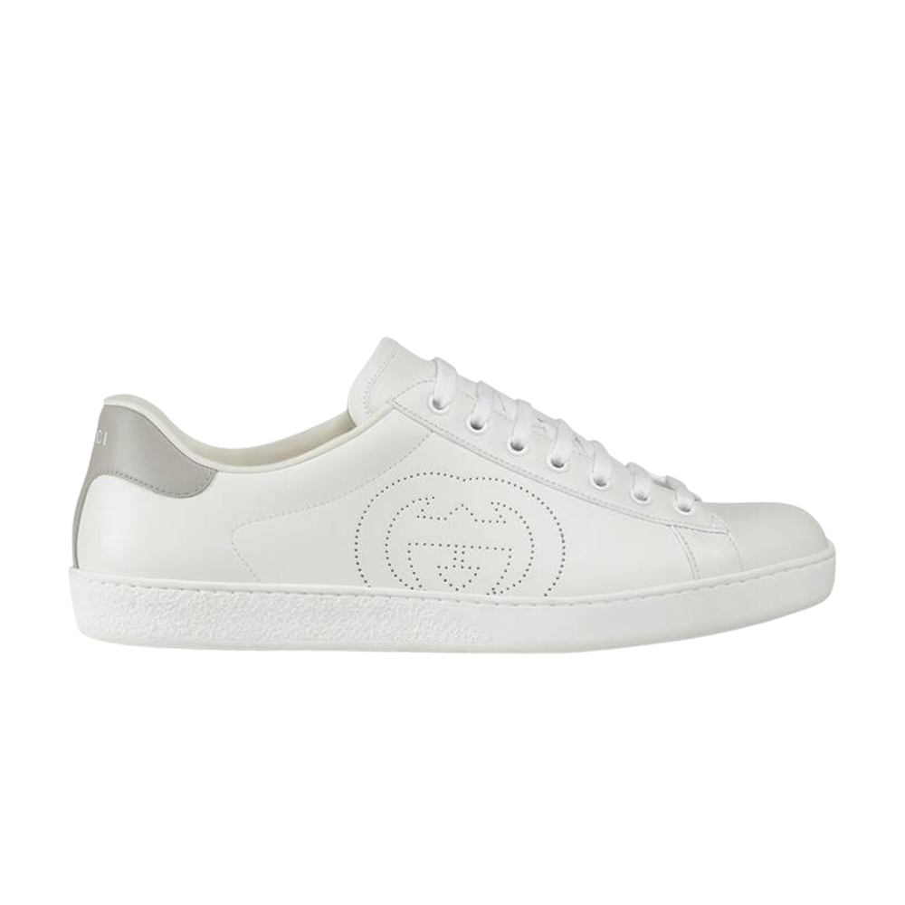 Pre-owned Gucci Ace 'interlocking G' In White