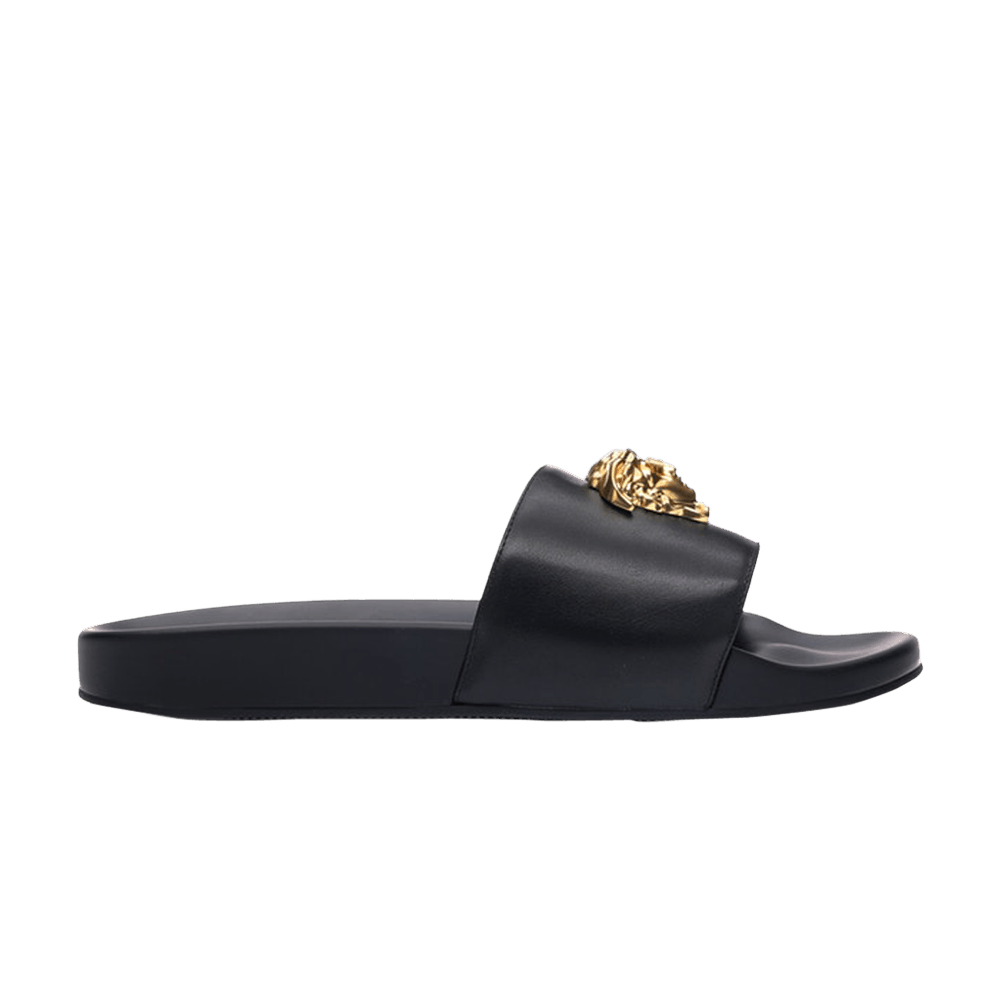 versace leather slides