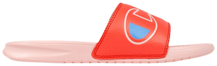 Wmns Super Slide 'Split Script - Groovy Papaya Pink'