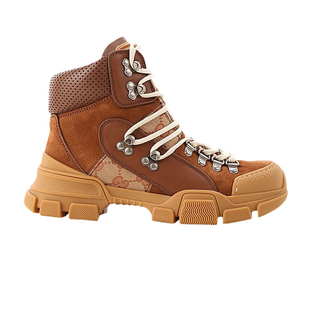 Pre-owned Gucci Wmns Flashtrek 'brick Red Beige' | Brown | Women's Size 35.5