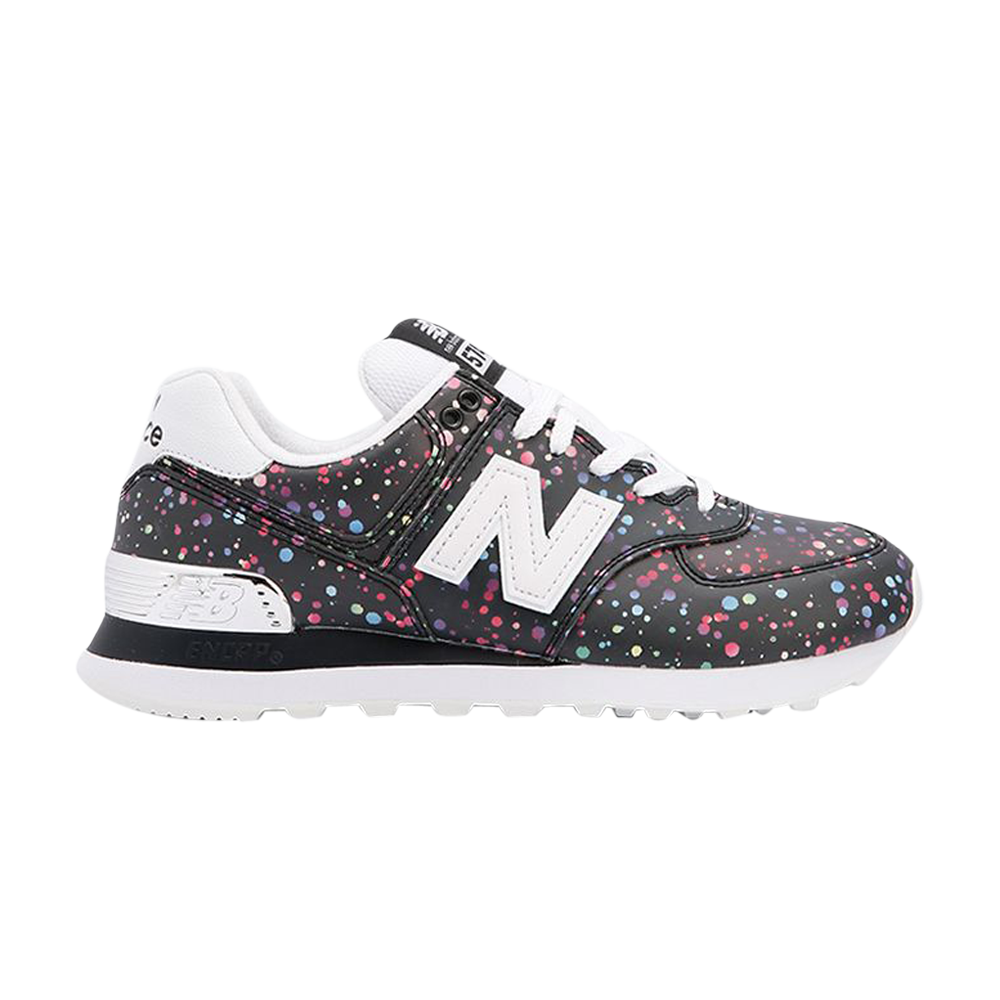 Pre-owned New Balance Wmns 574 'paint Splatter' In Black