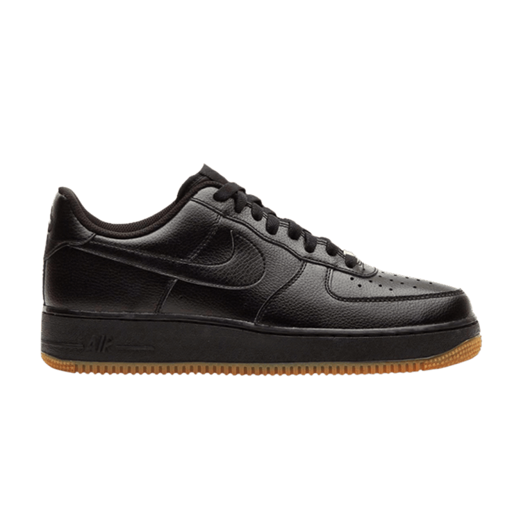 Black nike air force gum sole store