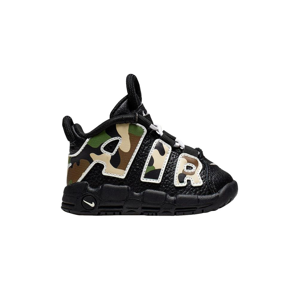 Pre-owned Nike Air More Uptempo Qs Td 'camo' | Black | Infant Size 10