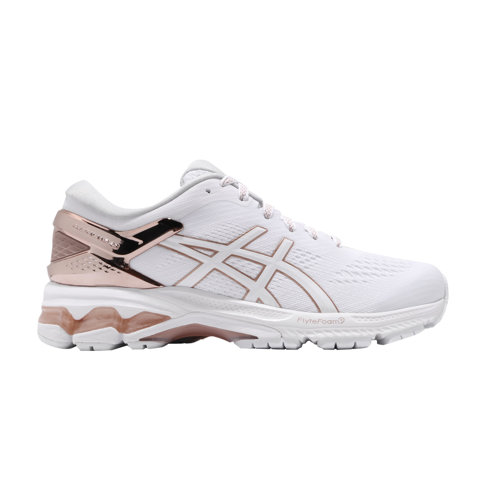 Pre-owned Asics Wmns Gel Kayano 26 Platinum 'rose Gold' In White