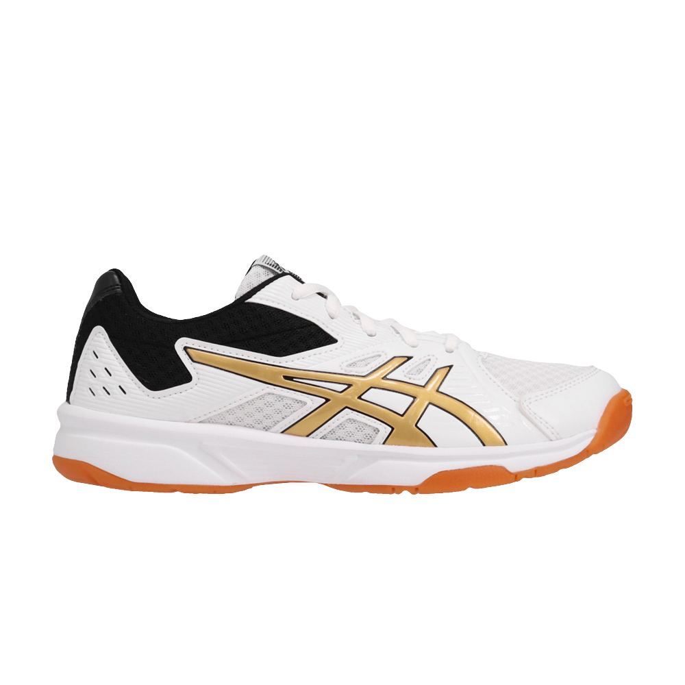 Pre-owned Asics Wmns Upcourt 3 'pure Gold' In White