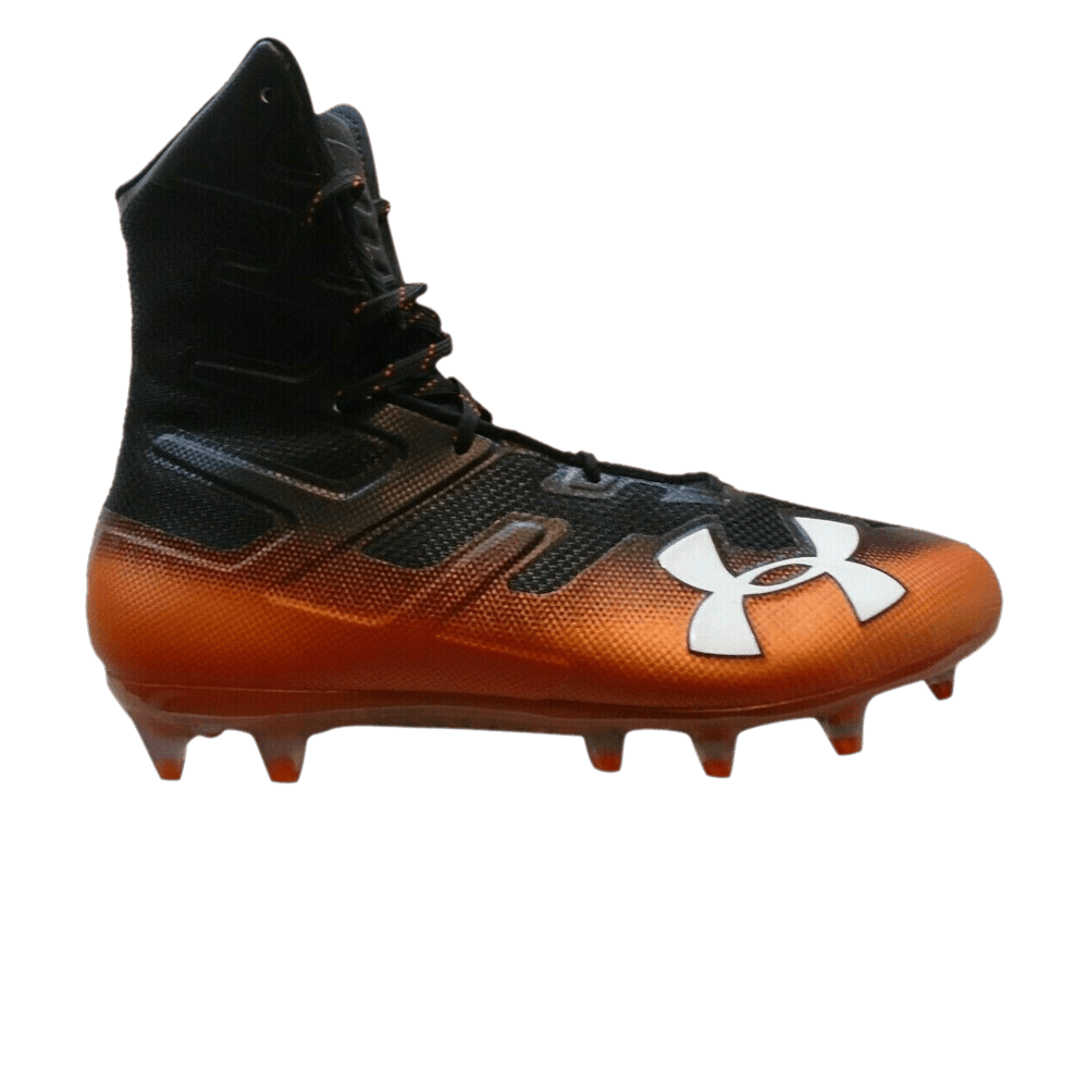 under armour orange and black cleats
