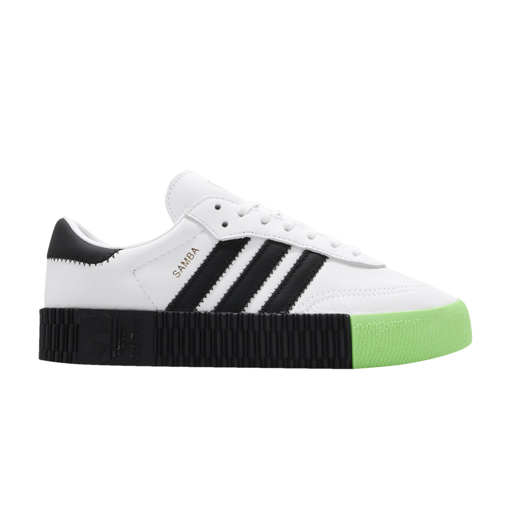 Pre-owned Adidas Originals Wmns Sambarose 'signal Green' In White