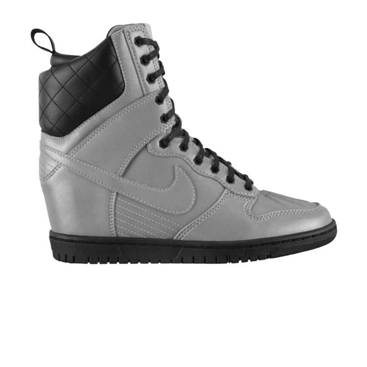 Nike dunks sky high silver top