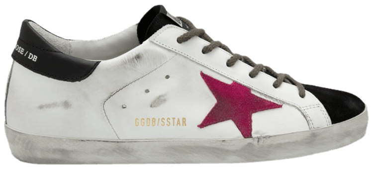 Golden Goose Wmns Superstar White Black Fuchsia