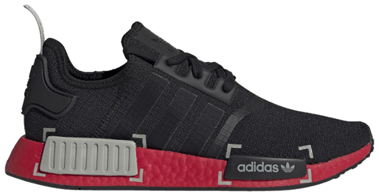 Adidas NMD R1 Black Grey Scarlet