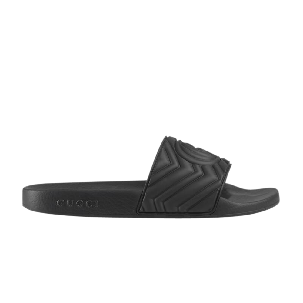 Pre-owned Gucci Quilted Slide 'black'