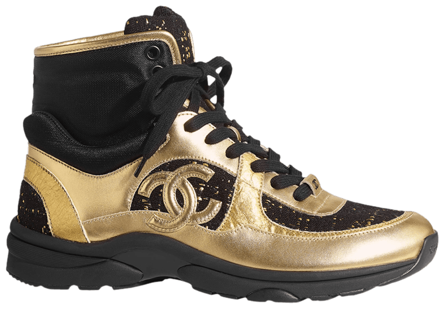 Buy Chanel Wmns Sneaker High 'Gold Black' G35060 Y53364 K1700 GOAT