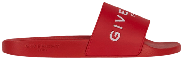 Givenchy Logo Pool Slide Red
