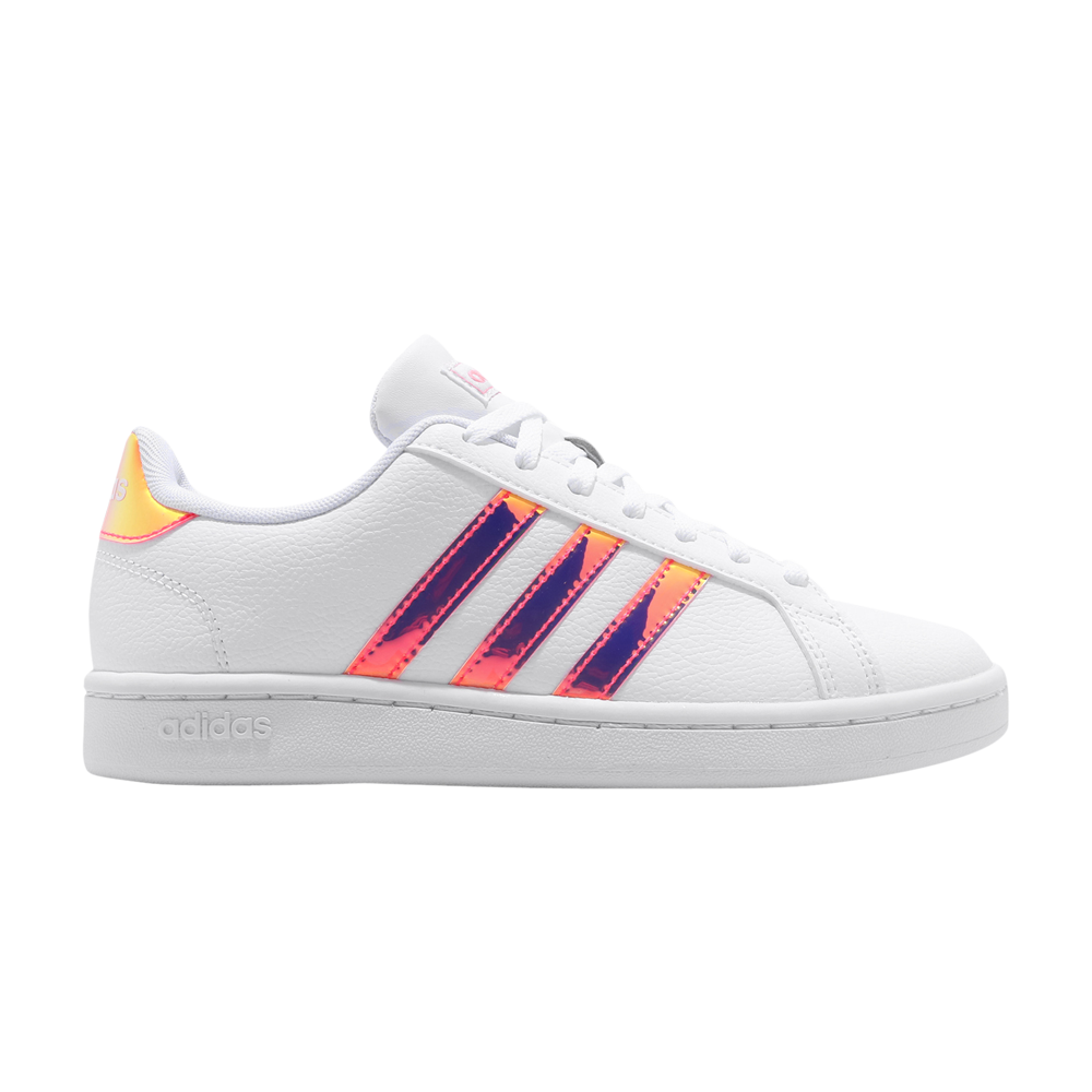 Pre-owned Adidas Originals Wmns Grand Court 'pink Iridescent' In White