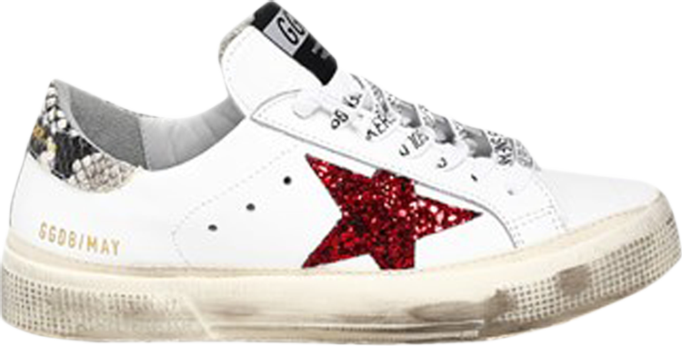Golden Goose Wmns May 'White Red'