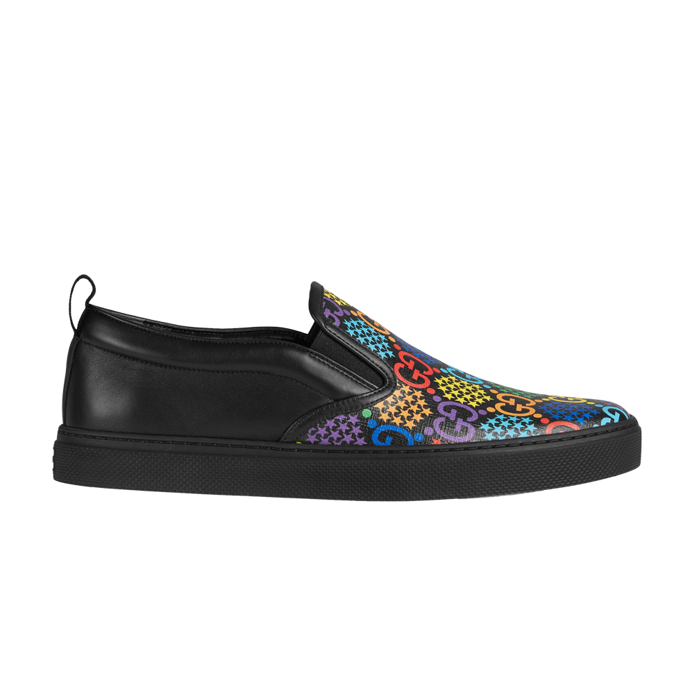 Pre-owned Gucci Gg Supreme Slip-on 'psychedelic - Black'