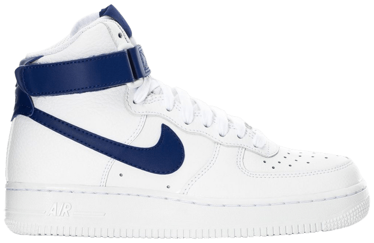 Nike Wmns Air Force 1 High White Deep Royal Blue