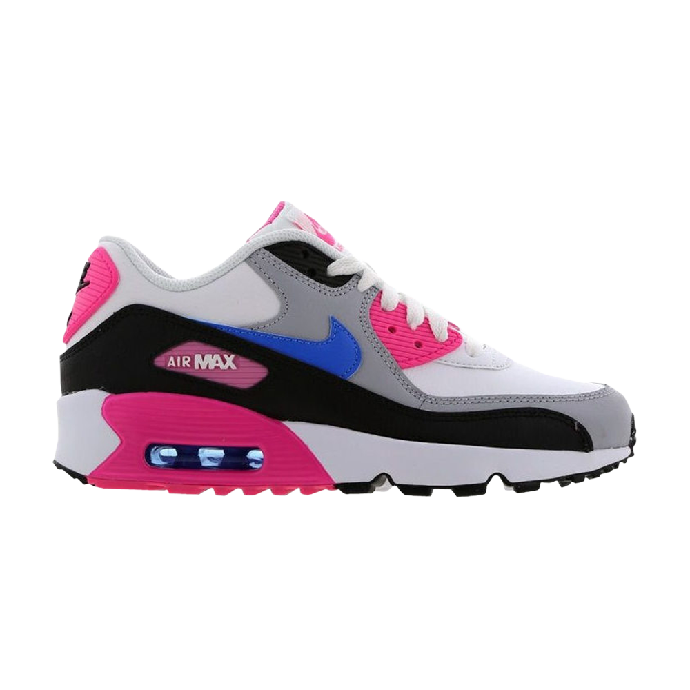 white pink and blue air max