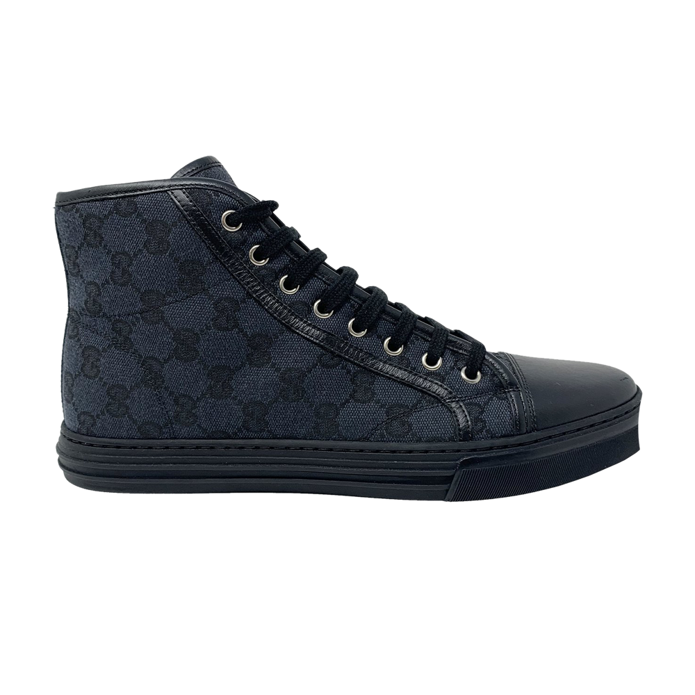 Pre-owned Gucci Gg High 'logo Print' In Black