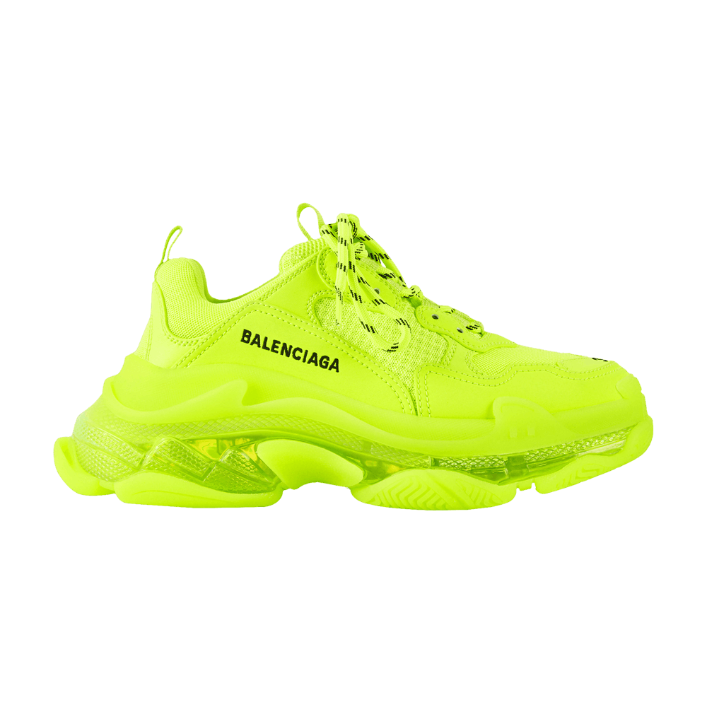 Size 5.0 Balenciaga Wmns Triple S 'Fluo Yellow'