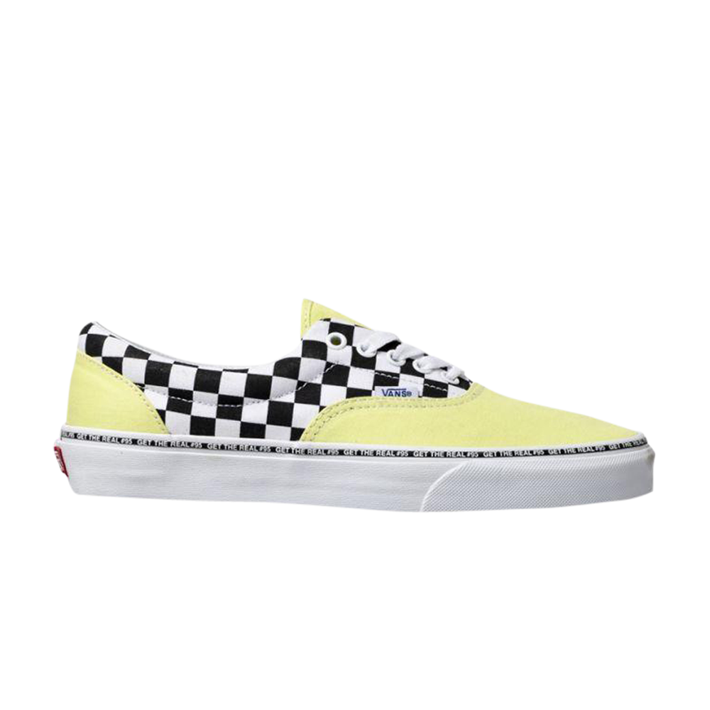 Pre-owned Vans Era 'get The Real #95 - Sunny Lime Checkerboard' In Yellow