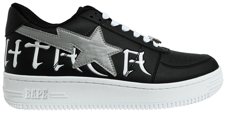 Bapesta Low Black Reflective