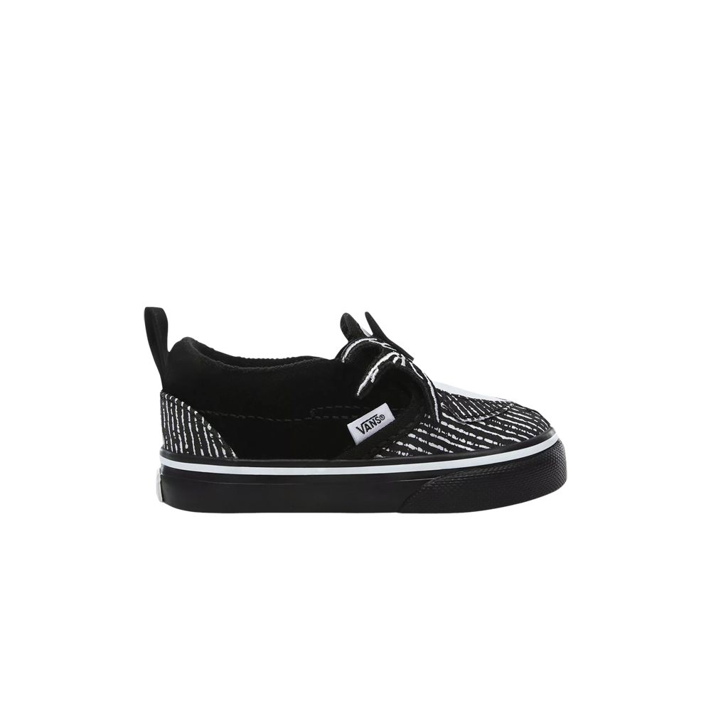 Pre-owned Vans The Nightmare Before Christmas X Classic Slip-on V Toddler 'jack Skellington Bowtie' | Black |