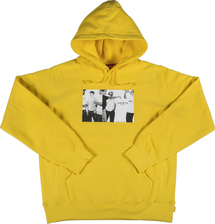 Supreme Classic Ad Hooded Sweatshirt 'Yellow' | GOAT