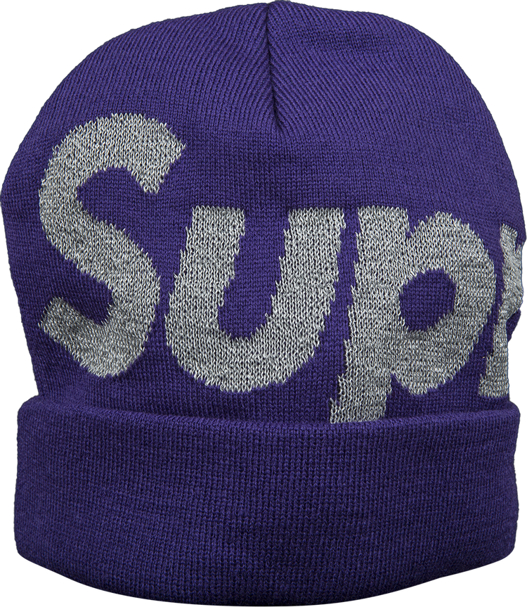 Supreme Big Logo Beanie 'Purple'