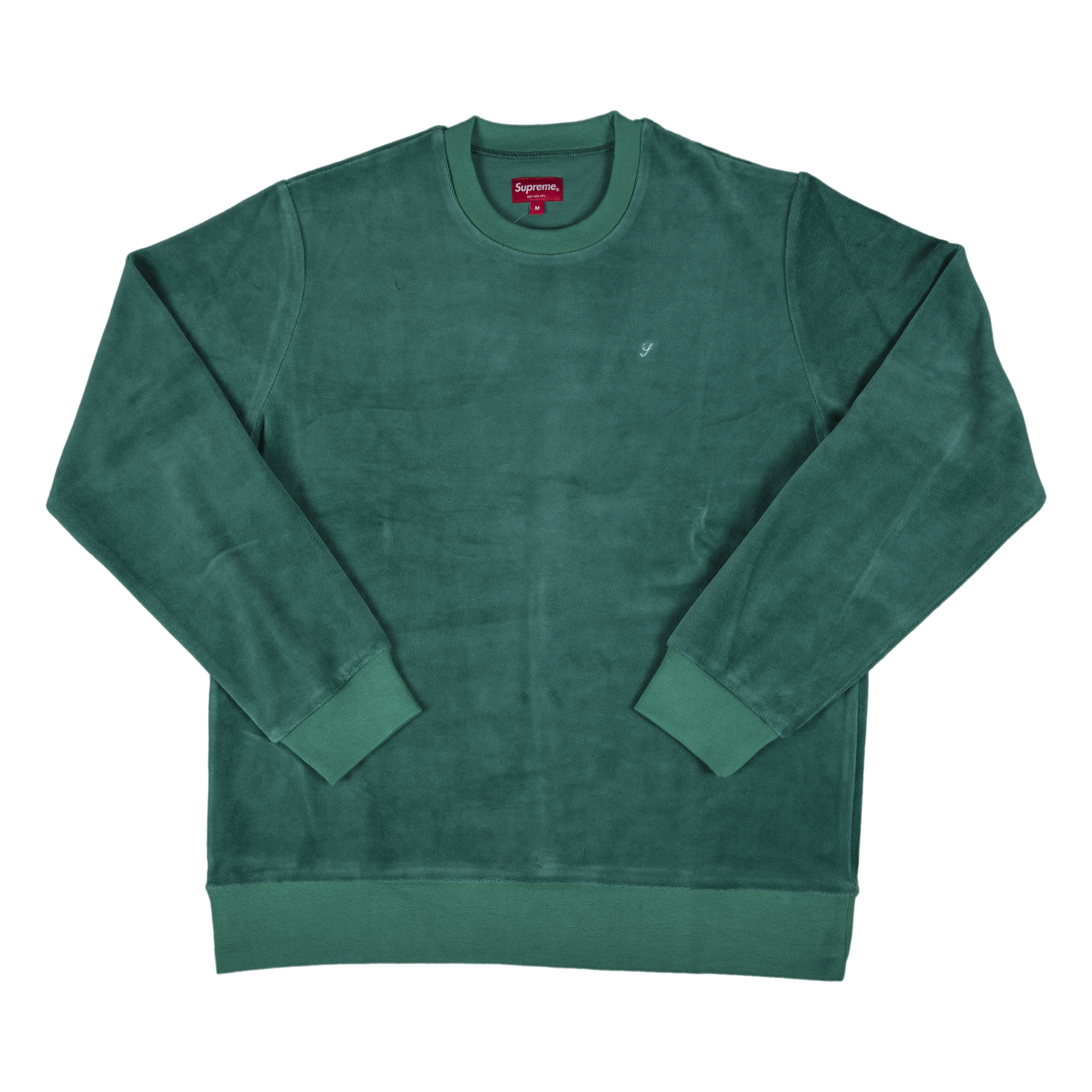 Supreme Velour Crewneck 'Green' | GOAT