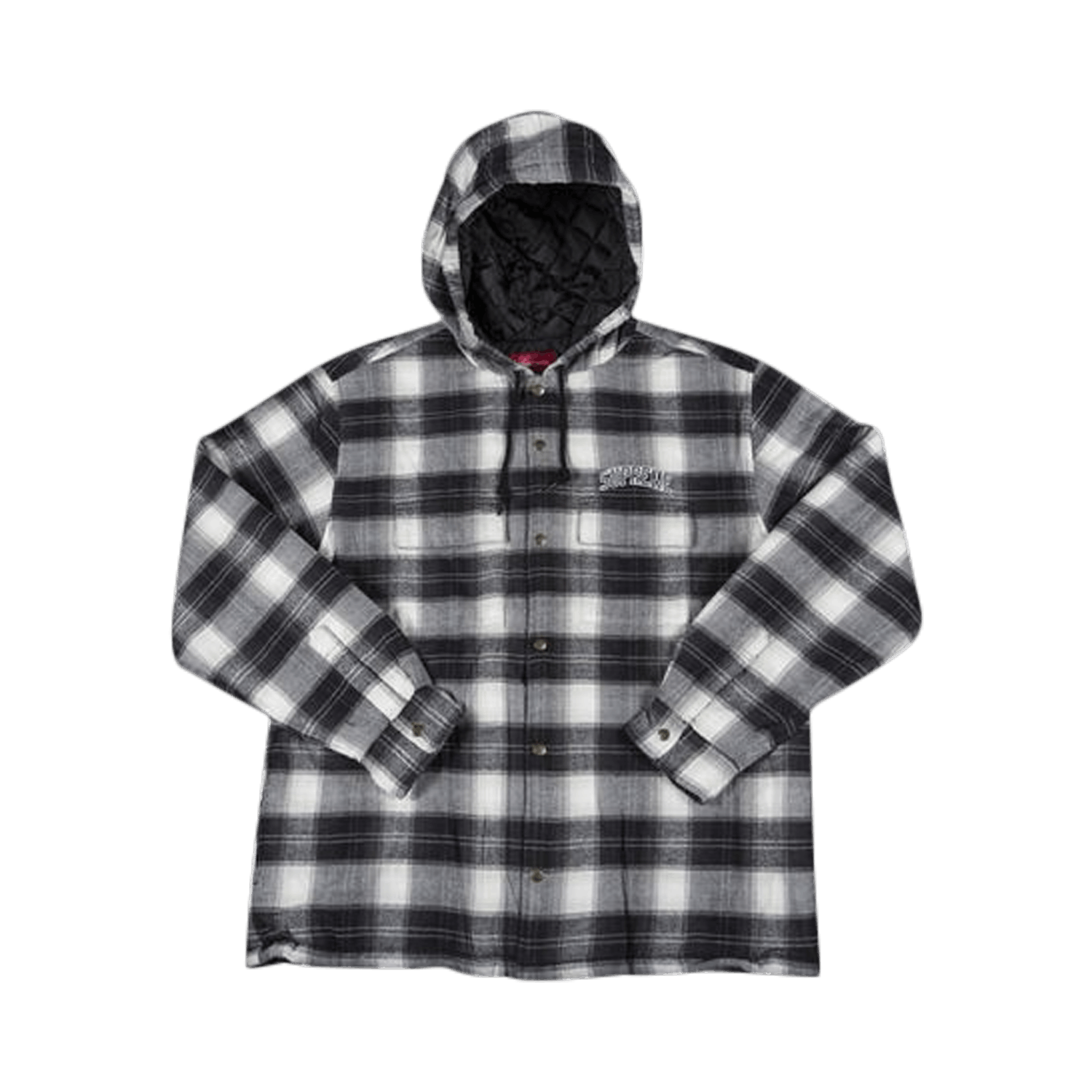 Supreme Quilted Hooded Plaid Shirt 