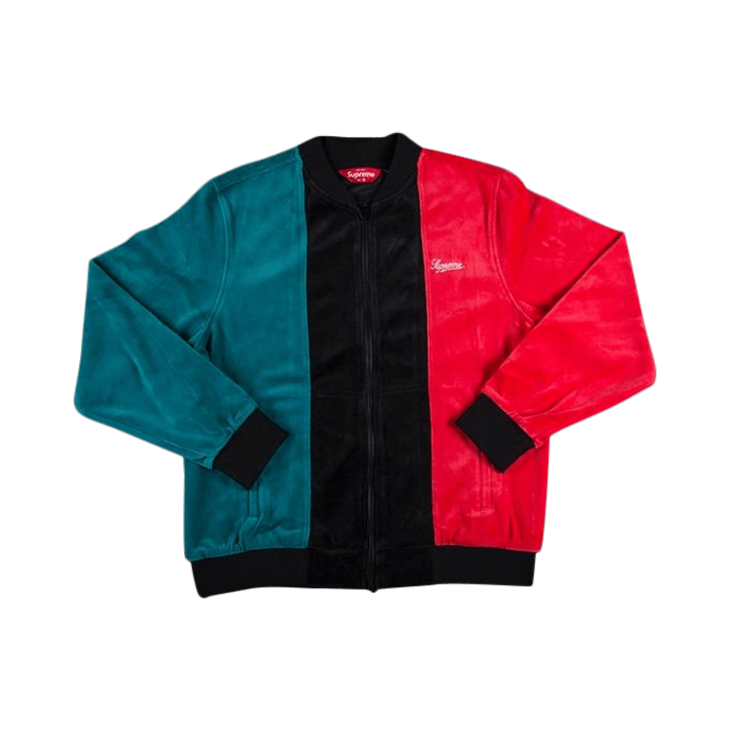 Supreme velour zip up crass jacket