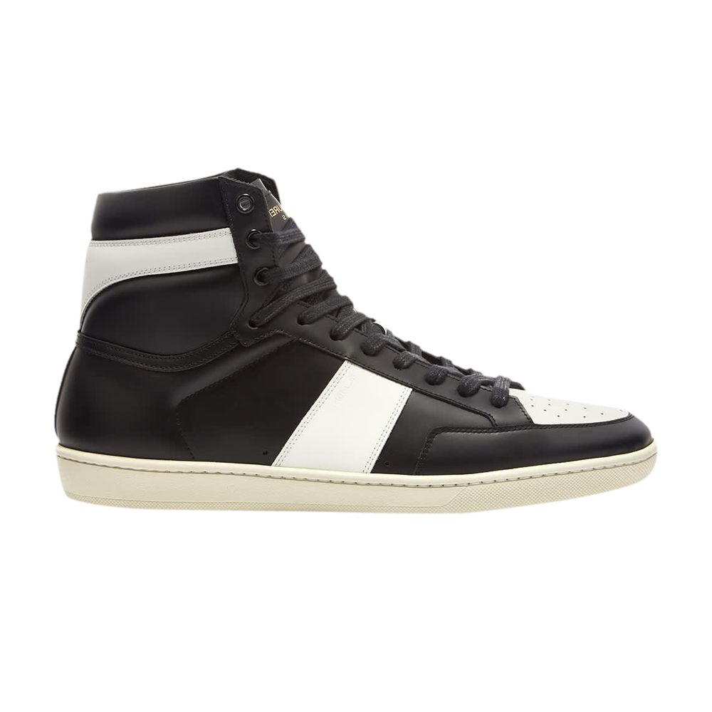 Pre-owned Saint Laurent Sl-10h High Top Sneaker 'black White' | Men's Size 42