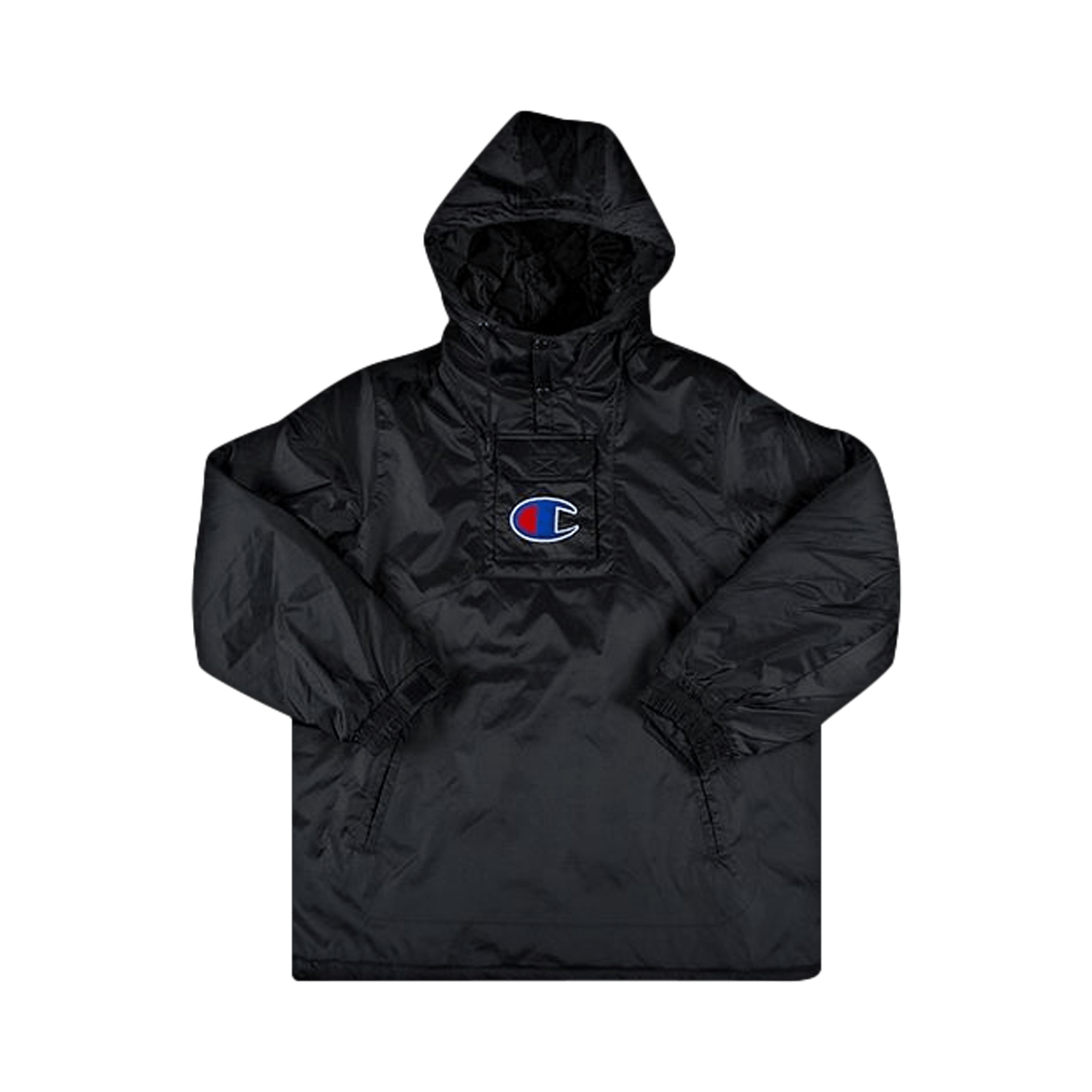 Supreme x Champion Pullover Parka 'Black' | Men's Size Small